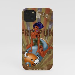 Afro Punk : Bomber chick iPhone Case