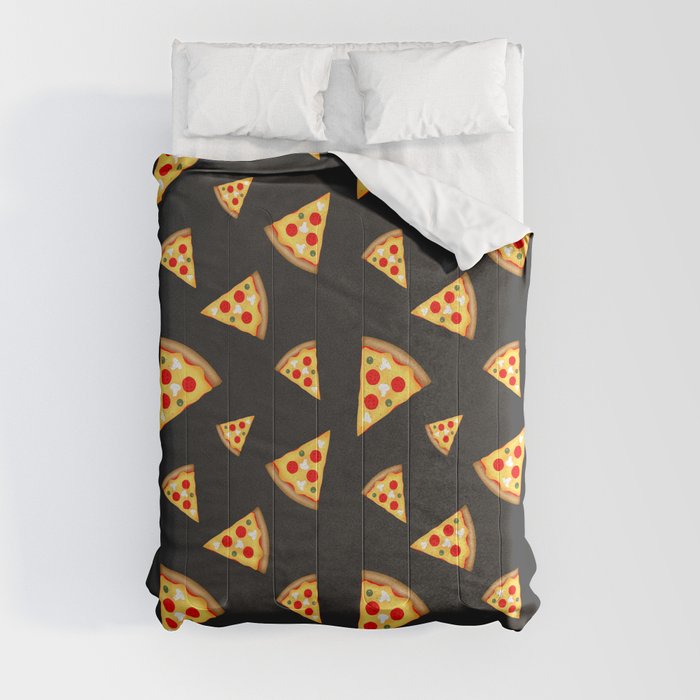 Cool and fun pizza slices pattern Comforter