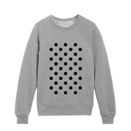 POLKA DOT DESIGN (BLACK-WHITE) Kids Crewneck