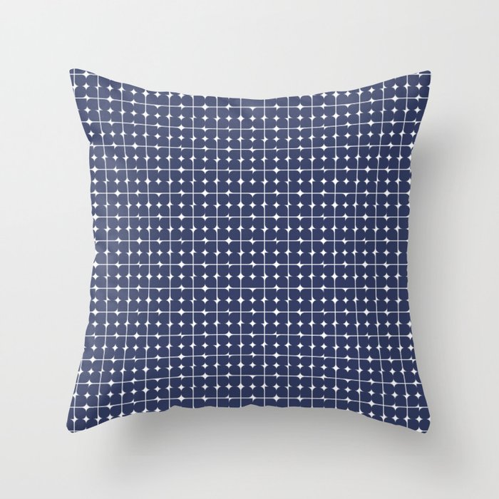 70s geometric pattern retro Throw Pillow
