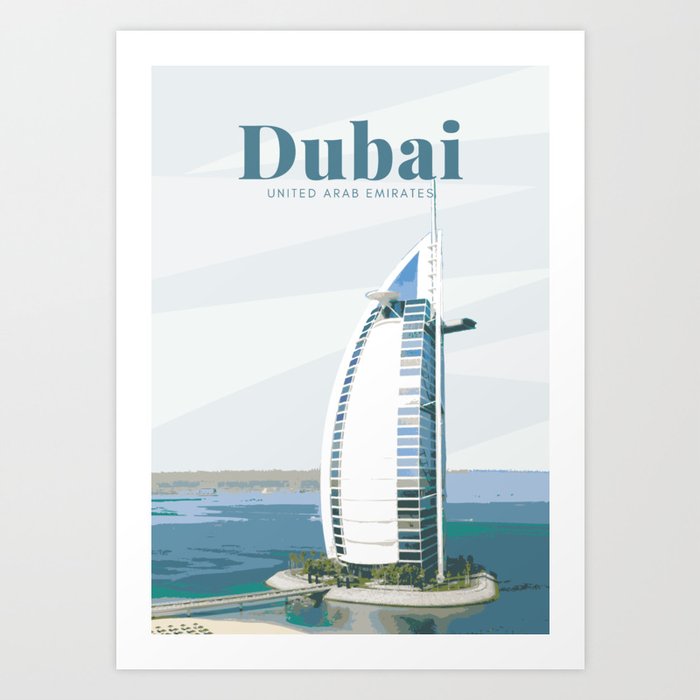 Dubai Burj Al Arab UAE Art Print