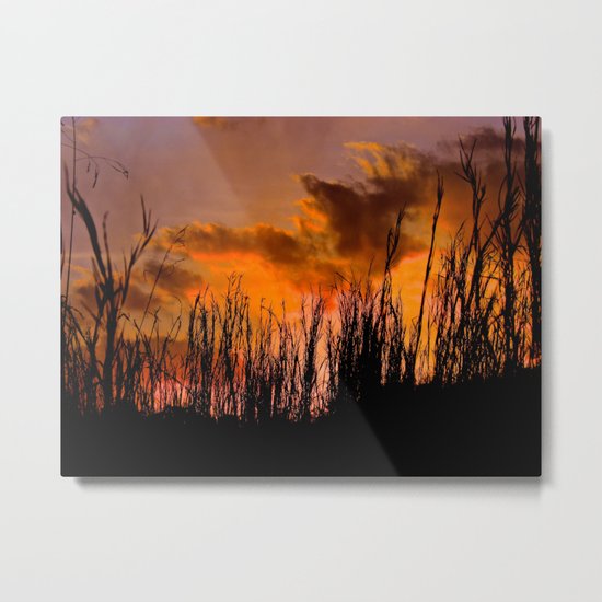 Fall's First Sunset Metal Print