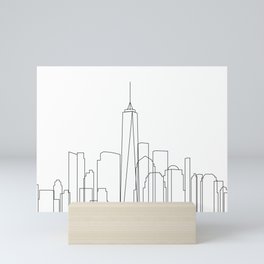 New York City Skyline Outline Mini Art Print