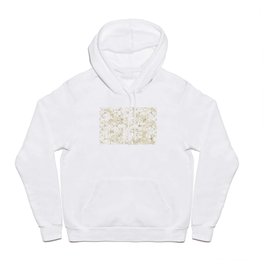 Modern gold and marble geometric star flower image Hoody