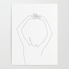 Minimalist Figure Line Drawing - Laurie Poster
