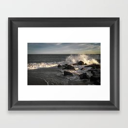 Crashing Waves Framed Art Print | Landscape, Nature, Digital, Photo 