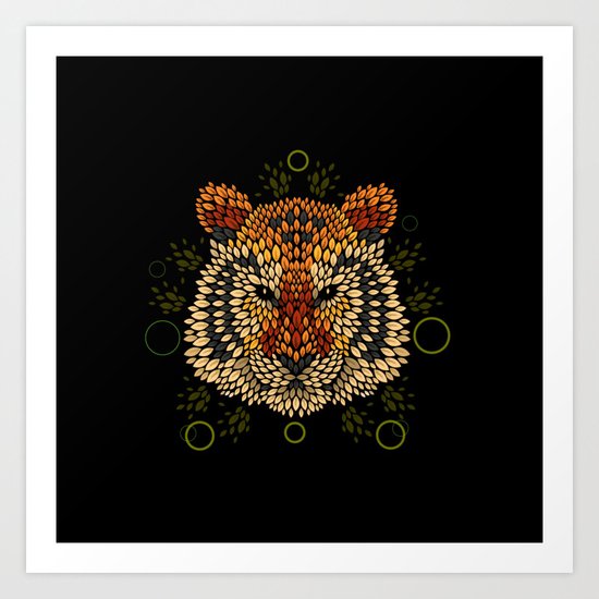 Tiger Face Art Print