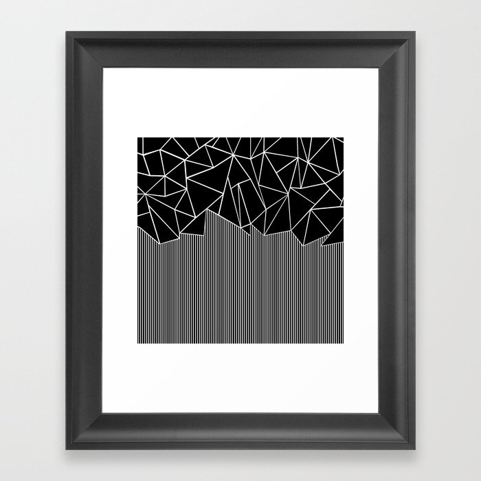 Ab Lines Black Framed Art Print