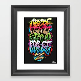 Graffiti Alphabet Framed Art Print