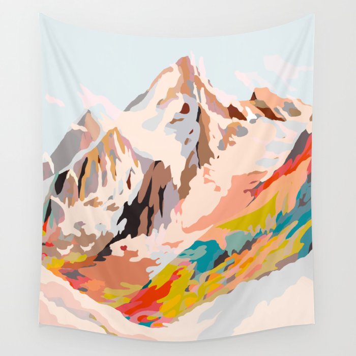 glass mountains Wall Tapestry by Dansedelune Society6