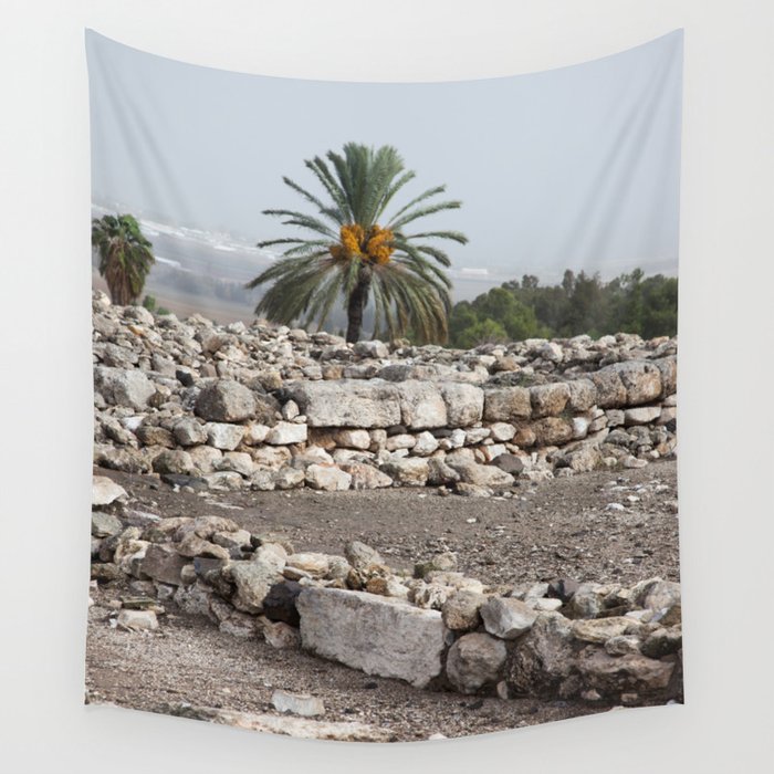 Ruins at Megiddo Israel Wall Tapestry by Artistallen  Society6
