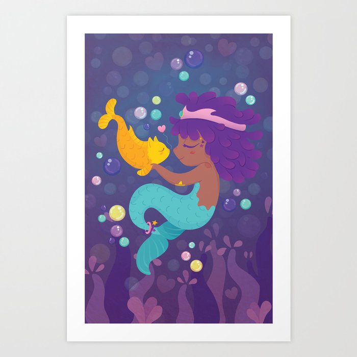 Candy Mermaid Art Print