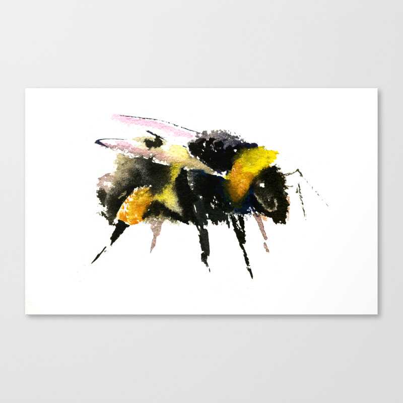 Bumblebee Bee Art Bee Design Minimalist Bee Honey Canvas Print