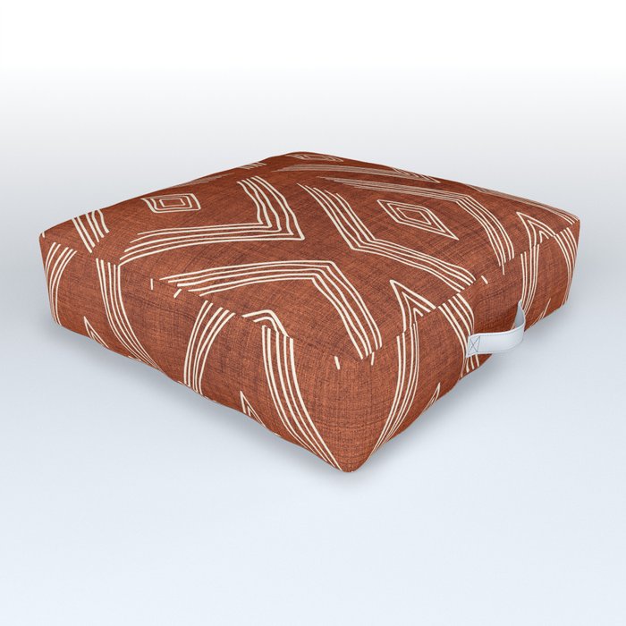 Birch in Rust Outdoor Floor Cushion by House of HaHa Society6