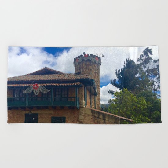 Mount Monserrate at Christmastime Maybe, Bogota, Colombia Beach Towel