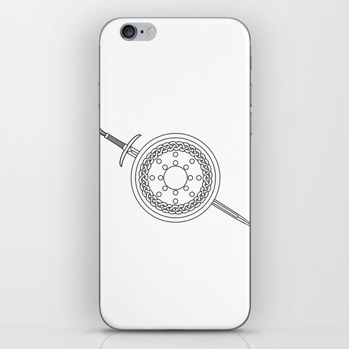 Claymore and Shield Outline iPhone Skin