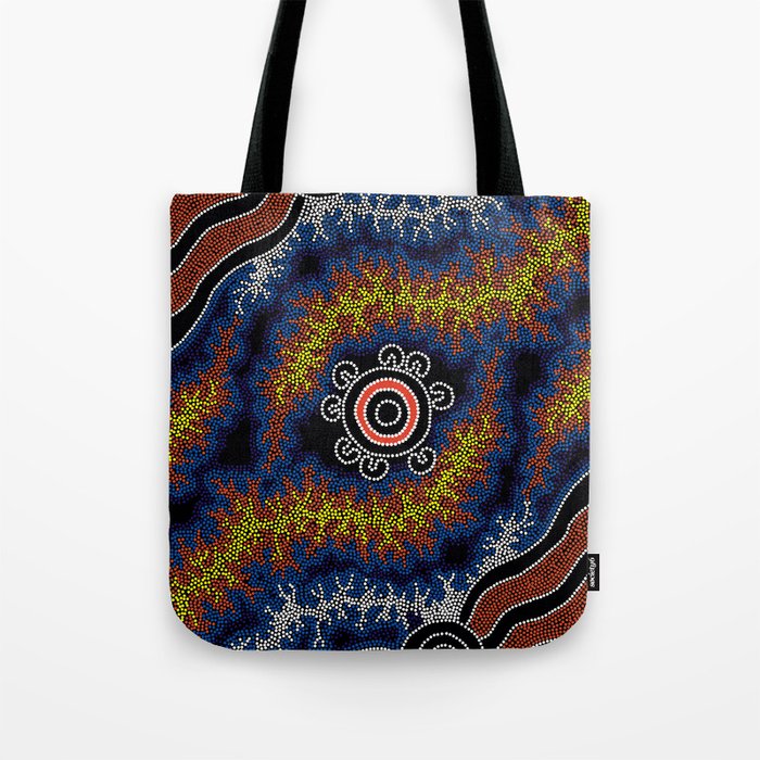 The Heart of Fire - Authentic Aboriginal Art Tote Bag