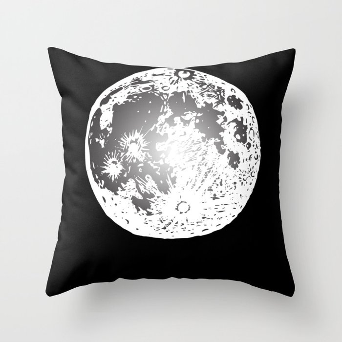 Moon Full Moon Astronaut Space Throw Pillow