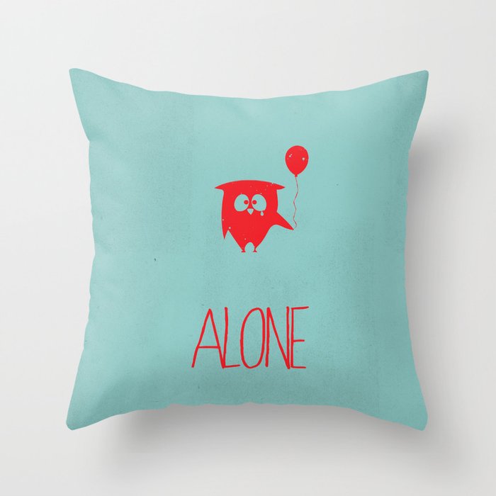 Alone Throw Pillow