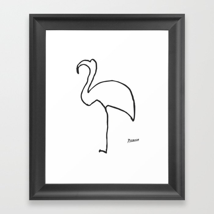 Flamingo Drawing - Pablo Picasso Framed Art Print