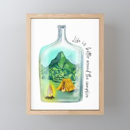 Life Is Better Around The Campfire Framed Mini Art Print