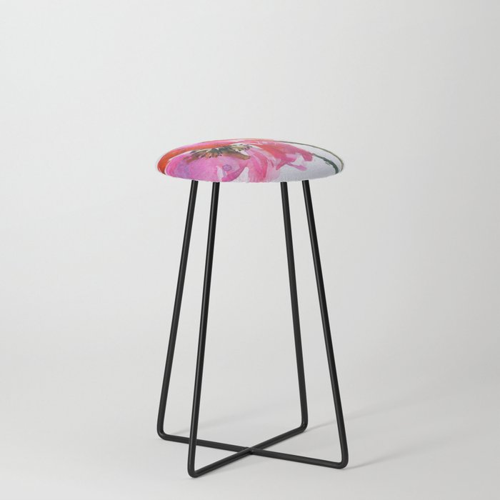 two poppies Counter Stool