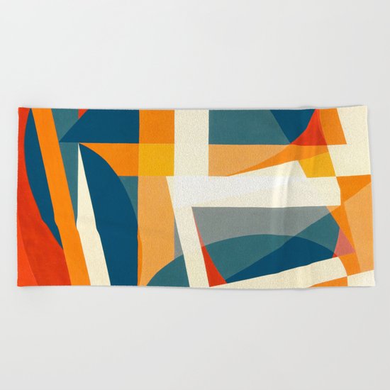 Geometric Joy Beach Towel
