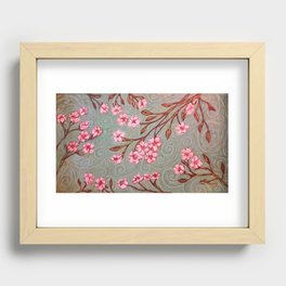 Cherry Blossoms in the Breeze Recessed Framed Print
