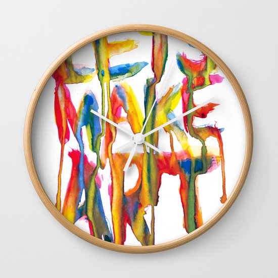 LET'S MAKE ART Wall Clock