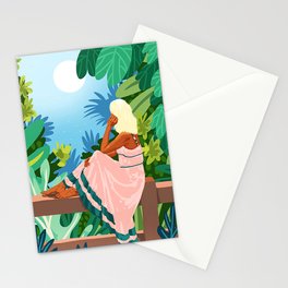 Forest Moon Bohemia Stationery Card