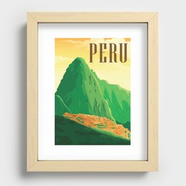 Machu Picchu Recessed Framed Print