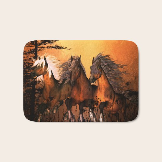 Horses Bath Mat