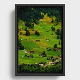 Greens of Grindelwald Framed Canvas