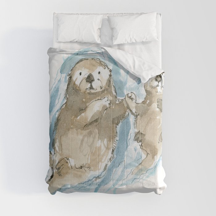 Sea otters Comforter