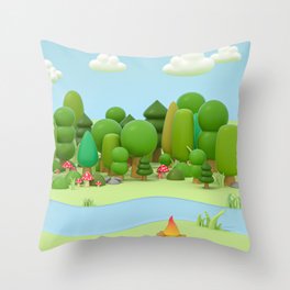 Forest Fables Throw Pillow
