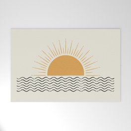 Sunrise Ocean -  Mid Century Modern Style Welcome Mat