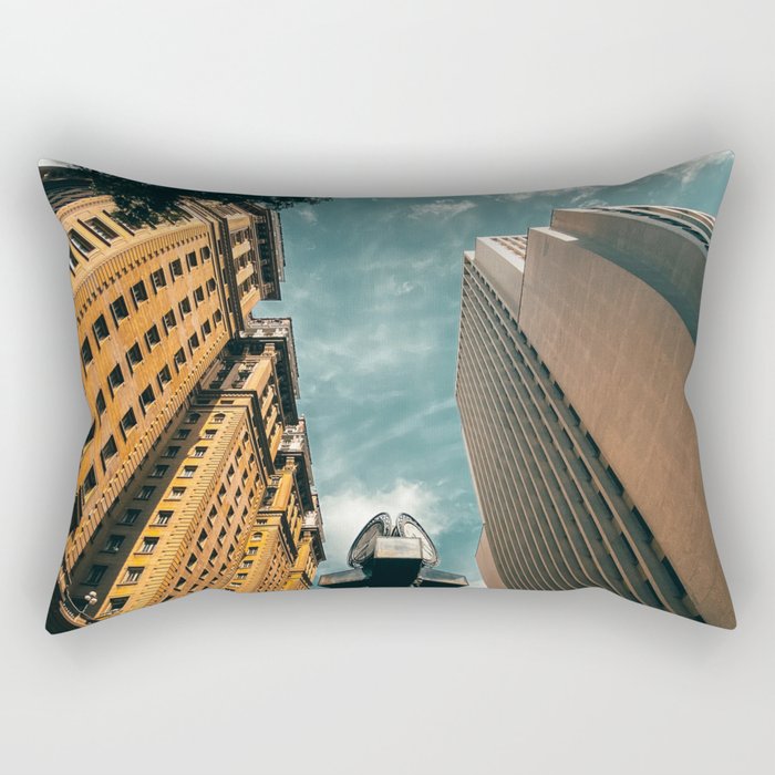 Brazil Photography - Tall Skyscrapers In Down Town Rio De Janeiro Rectangular Pillow
