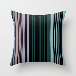 Vertical Stripes Lines pattern Geometric Graphic Design violet green black Throw Pillow