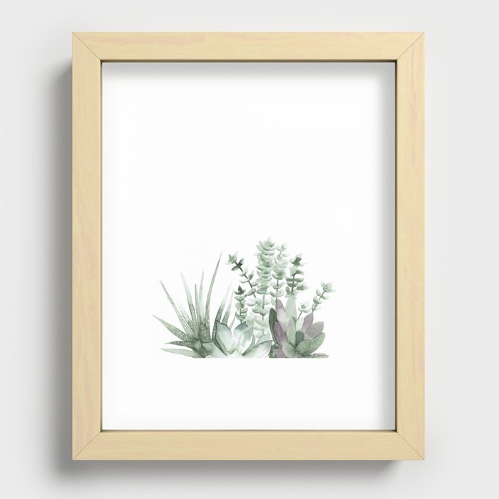 Succulent Recessed Framed Print