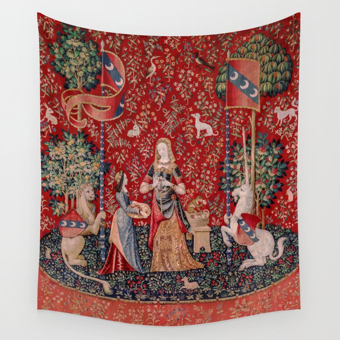 Lady and Unicorn Medieval Tapestry Smell Wall Tapestry
