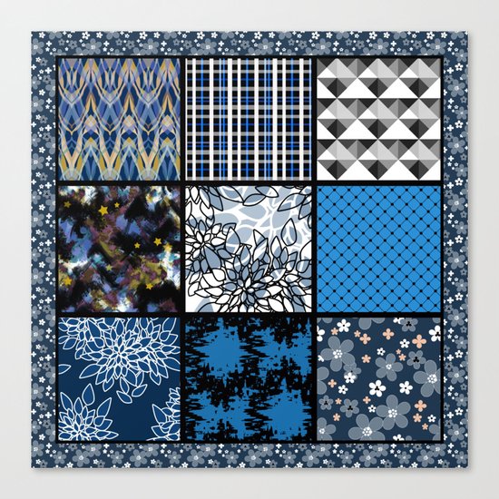 Favorite blanket and pillows . Patchwork 2 Canvas Print