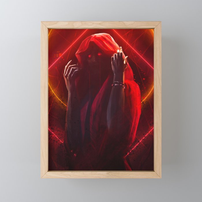 Red Witch Framed Mini Art Print