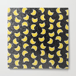 Space Banana Metal Print | Galaxy, Banana, Pattern, Yellow, Black, Illustration, Digital, Space, Graphicdesign, Fruit 