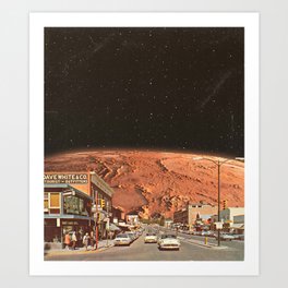 Mars city Art Print