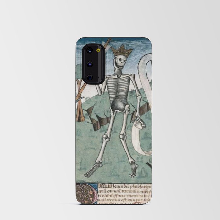 Medieval skeleton illustration Android Card Case