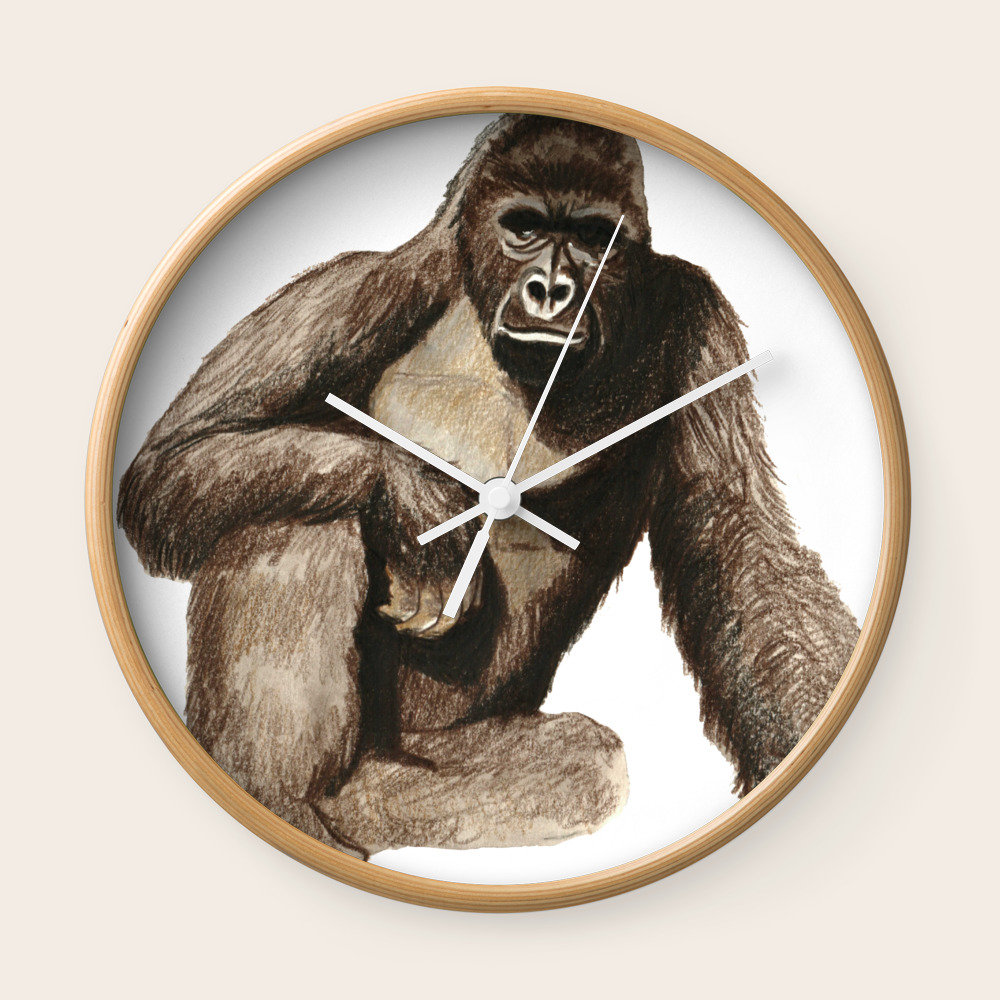 Harambe Gorilla Meme Illustration Zoo Wall Clock By Bypepperana Society6