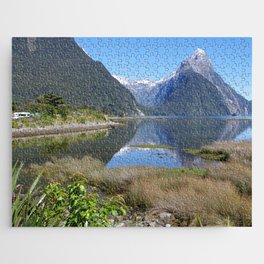 New Zealand Photography - Beautiful Mountains In Fiordland National Park Jigsaw Puzzle