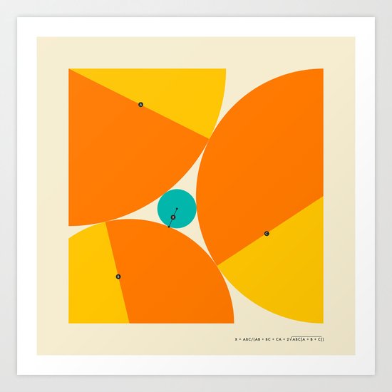 'X' MARKS THE SPOT: Descartes Theorem Art Print