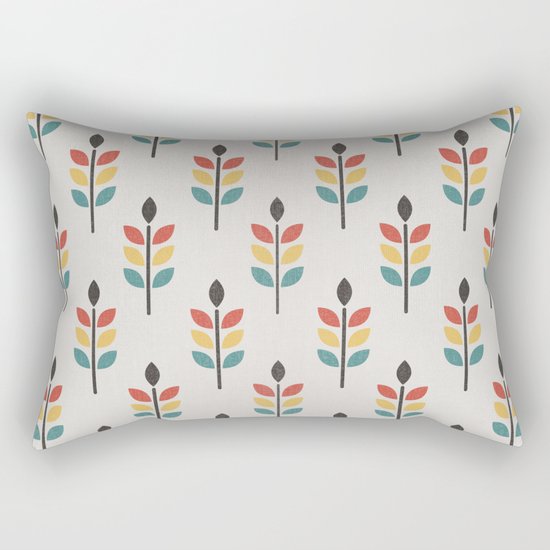 Leaf Pattern Rectangular Pillow