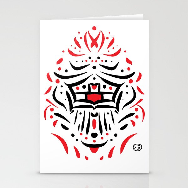 Temple of faces Stationery Cards